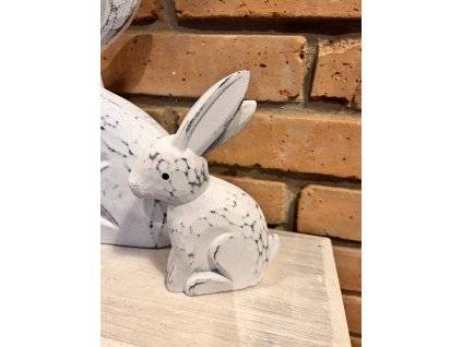 Zajíc dřevěný bílý - malý