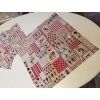 Středový ubrus  - Vánoční patchwork na režné