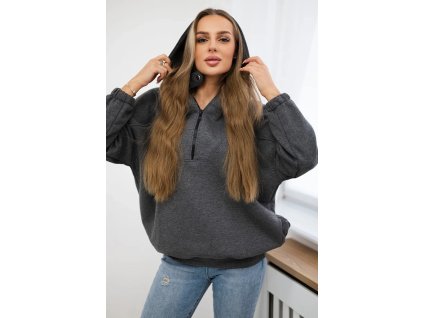 Mikina s kapucňou grafit (Rozmer universal, Farba Grafitu)