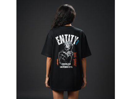 Tričko „ENTITY"  Oversize unisex tričko s dark streetwear potlačou