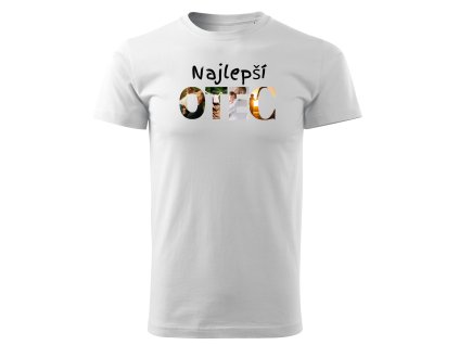 Tričko Najlepší otec  personalizovaná grafika zo 4 fotiek
