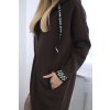 Mikina na zips Mocca (Rozmer universal, Farba Mokka)