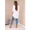 Blúzka s dlhším chrbtom biely (Rozmer universal, Farba Biela)