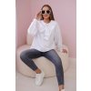 Bavlnená blúzka s mašľou biely (Rozmer universal, Farba Biela)