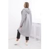 Dlhá zateplená mikina grafit (Rozmer universal, Farba Sivá)