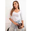 Blúzka okrúhly výstrih biela (Rozmer universal, Farba Biela)