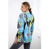 Bavlnená bunda s farebnou potlačou modrý (Rozmer m, Farba Modrý)