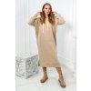 Dlhé šaty s kapucňou Ťava (Rozmer universal, Farba Camel)