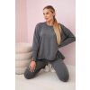 Súprava s oversize blúzkou Šedá (Rozmer universal, Farba Sivá)