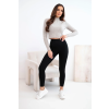 Dámske legíny s vysokým pásom a elastickým pásom čierne (Rozmer s, Farba Čierna)