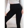 Dámske legíny s vysokým pásom a elastickým pásom čierne (Rozmer s, Farba Čierna)