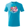 Detské tričko - Axolotl vo vlne  Farebný axolotl dizajn