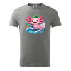 Detské tričko - Axolotl vo vlne  Farebný axolotl dizajn