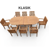 Zahradní sestava XL K  Z masivního TEAKOVÉHO dřeva, odolná vůči vlivům počasí.