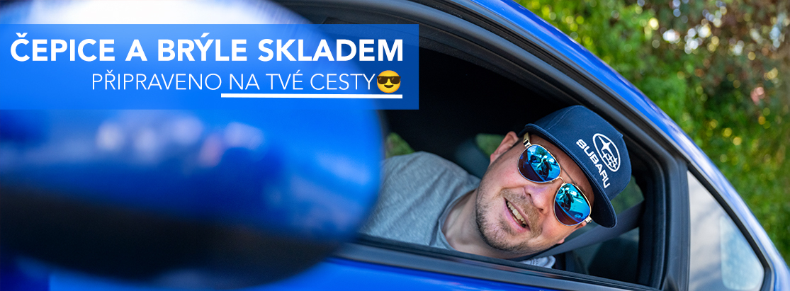 Čepice a brýle skladem