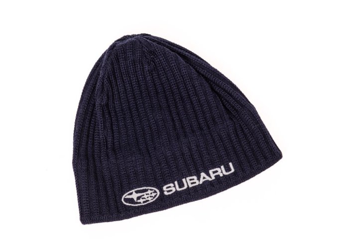 Subaru modrá pleténá čepice