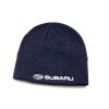 Subaru pletená čepice s modrým pruhem