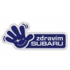 909 samolepka zdravim subaru blue big