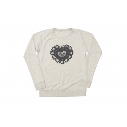 Dámská mikina s černobílým srdcem