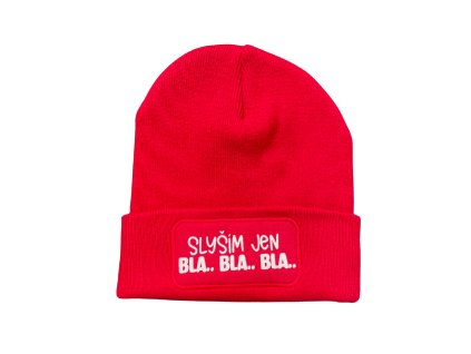 Čepice červená s potiskem