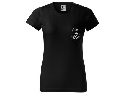 tričko černé text na přání sublimug 2