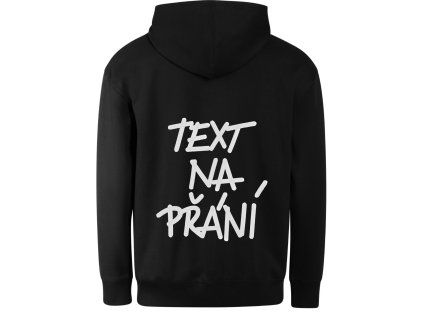 Mikina černá text na přání sublimug