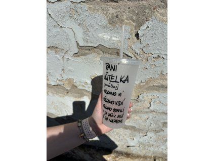 To Go kelímek paní učitelka bílá