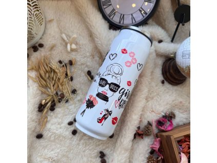 Termo plechovka s motivem girl boss