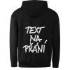 Mikina černá text na přání sublimug