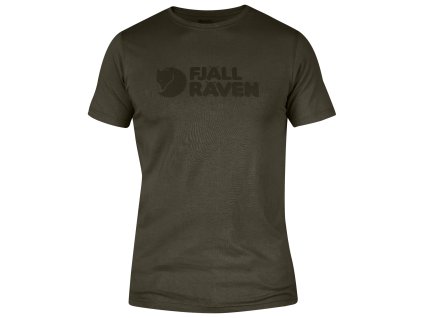 Fjällräven triko logo olivové