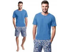 pánské pyžamo 730 modrá 4