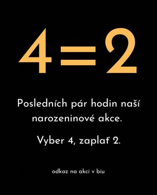 Krátce a jasně: Naše narozeninová matematika 4 = 2 končí už zítra o půlnoci. 📉 • Pokud ještě váháte, jestli ty věci fakt...