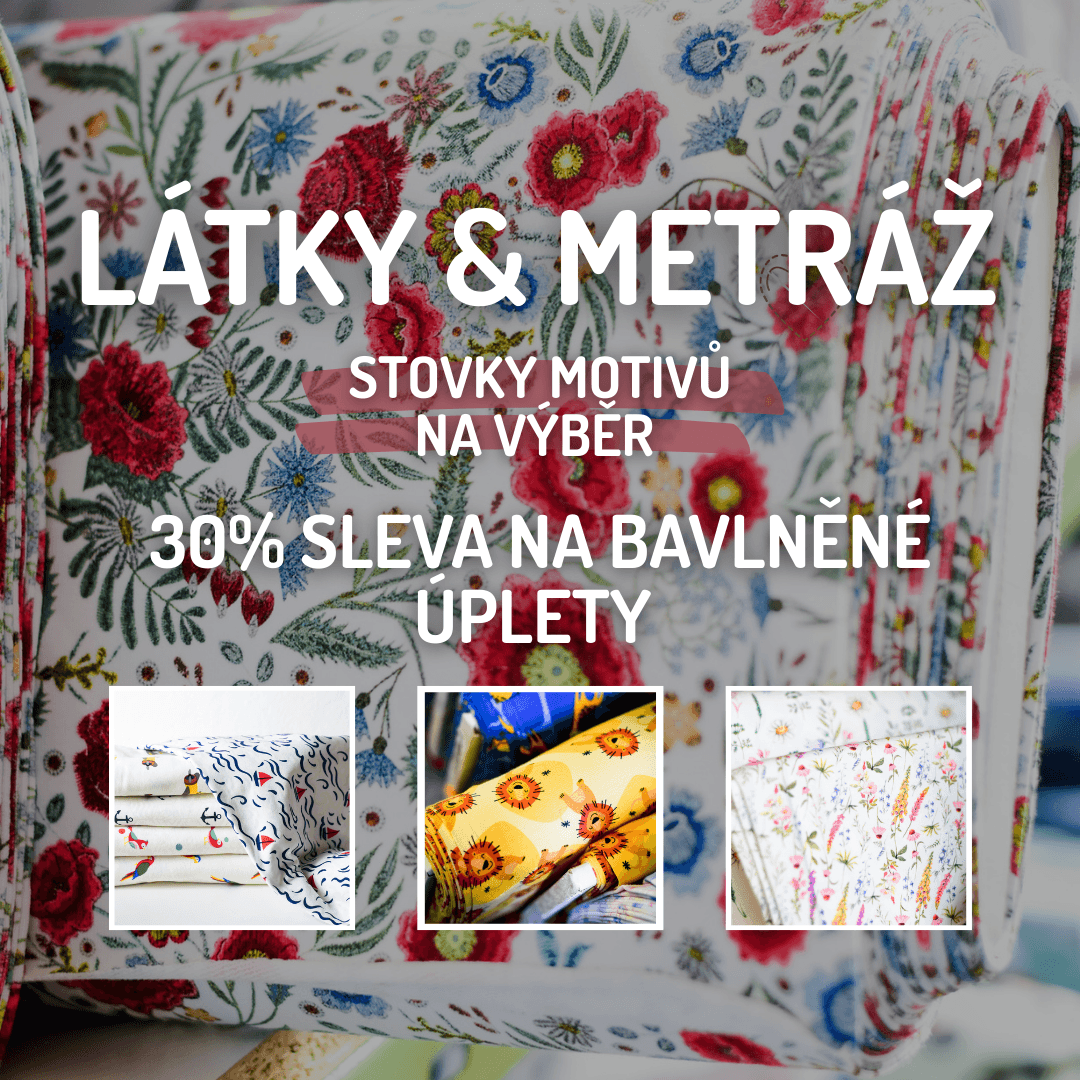 Látky - sleva úplety