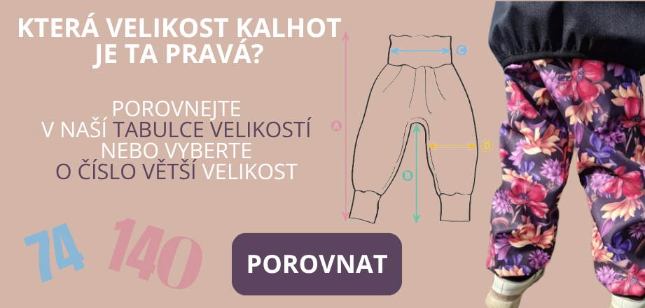 Tabulka velikostí kalhot