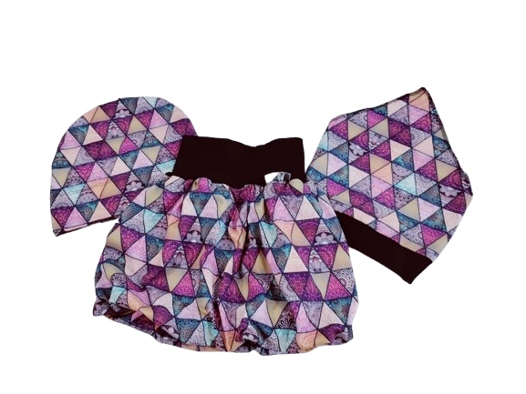 Sukýnka Yháček, čepička, šátek - outfit