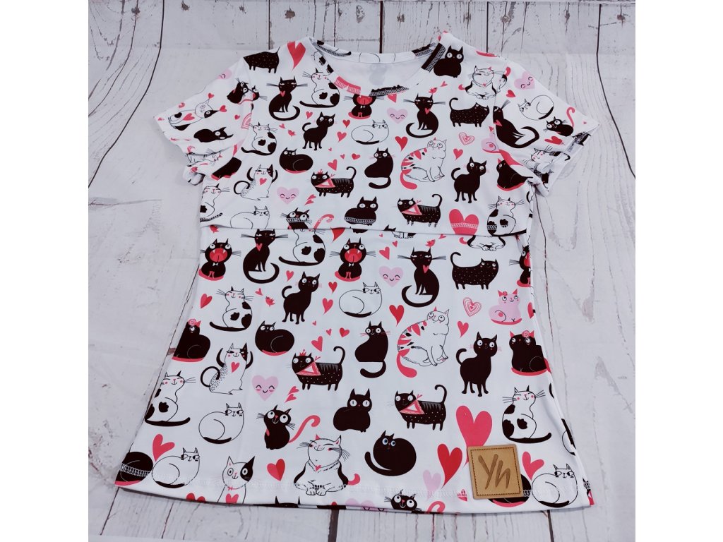Kojicí tričko NEW Basic Yháček, zamilované kočky