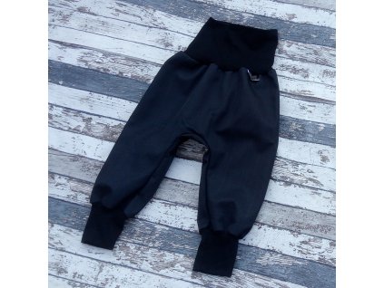 Softshellové kalhoty Yháček, zimní, černá/černá