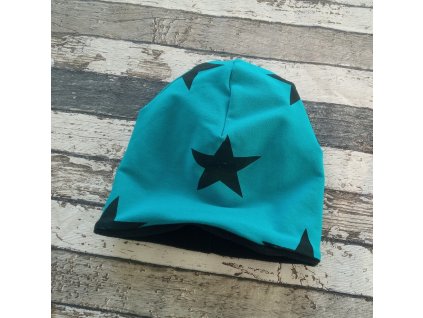 Šmoulí čepička Yháček, hvězdy na mořské, flís