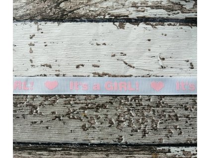 Rypsová stuha It´s a girl