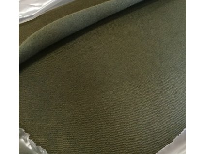 Teplákovina počesaná khaki, II. jakost