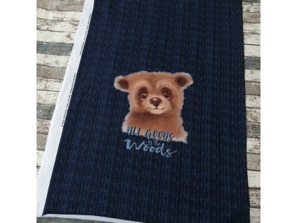 Panel - medvěd na modrém svetříku