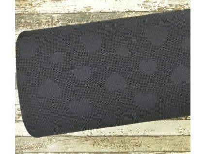 Wafle se srdíčky, černá