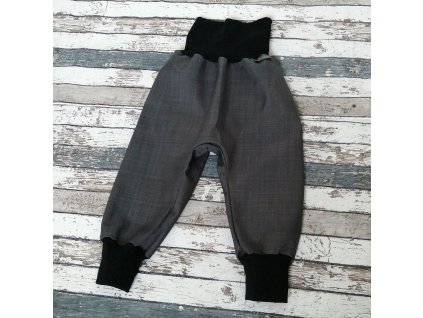 Softshellové kalhoty Yháček, podzim, šedá/černá