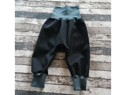 Softshellové kalhoty Yháček, podzim, černá/antracit