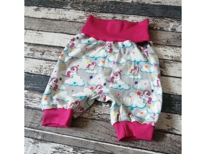 Kraťásky/tříčtvrťáky Yháček, jednorožec na šedé