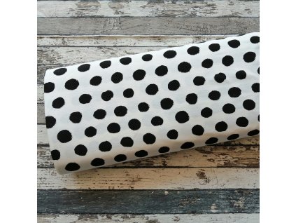 Úplet puntík nepravidelný na ecru, 22 cm
