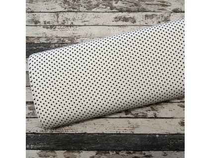 Úplet puntíky drobné, bílá 050, 35 cm