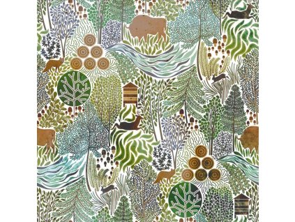 Teplákovina, podzimní les světlý