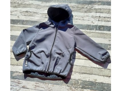 Softshellová bunda Yháček LONG, zimní, šedá/černá