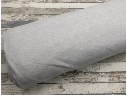 Teplákovina počesaná světle šedý melír